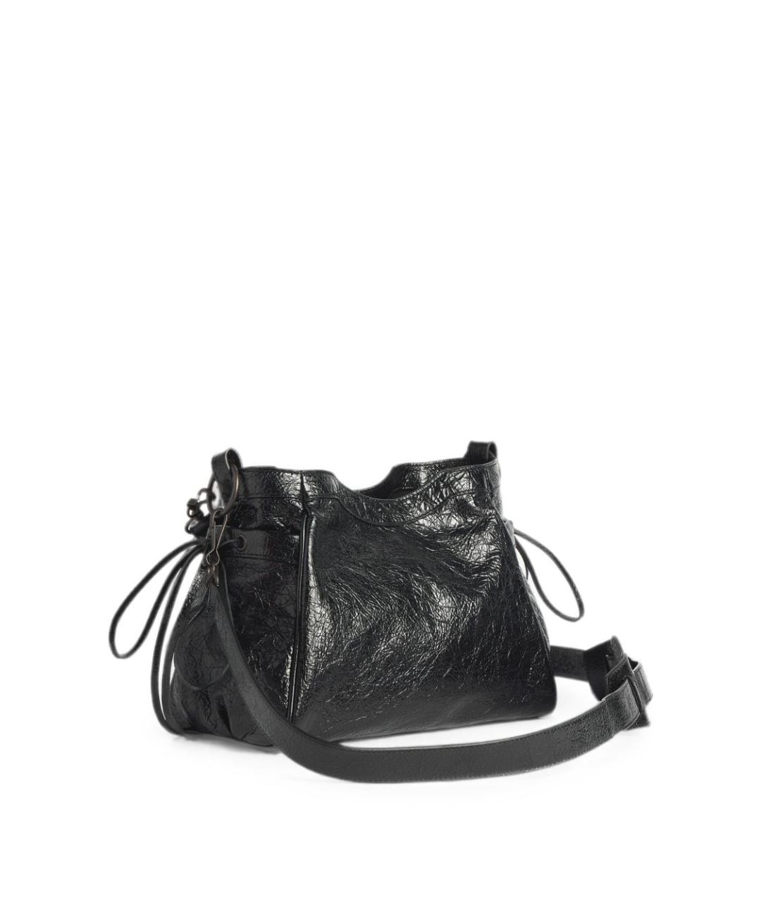 BALENCIAGA Черная кожаная сумка тоут, фото 5