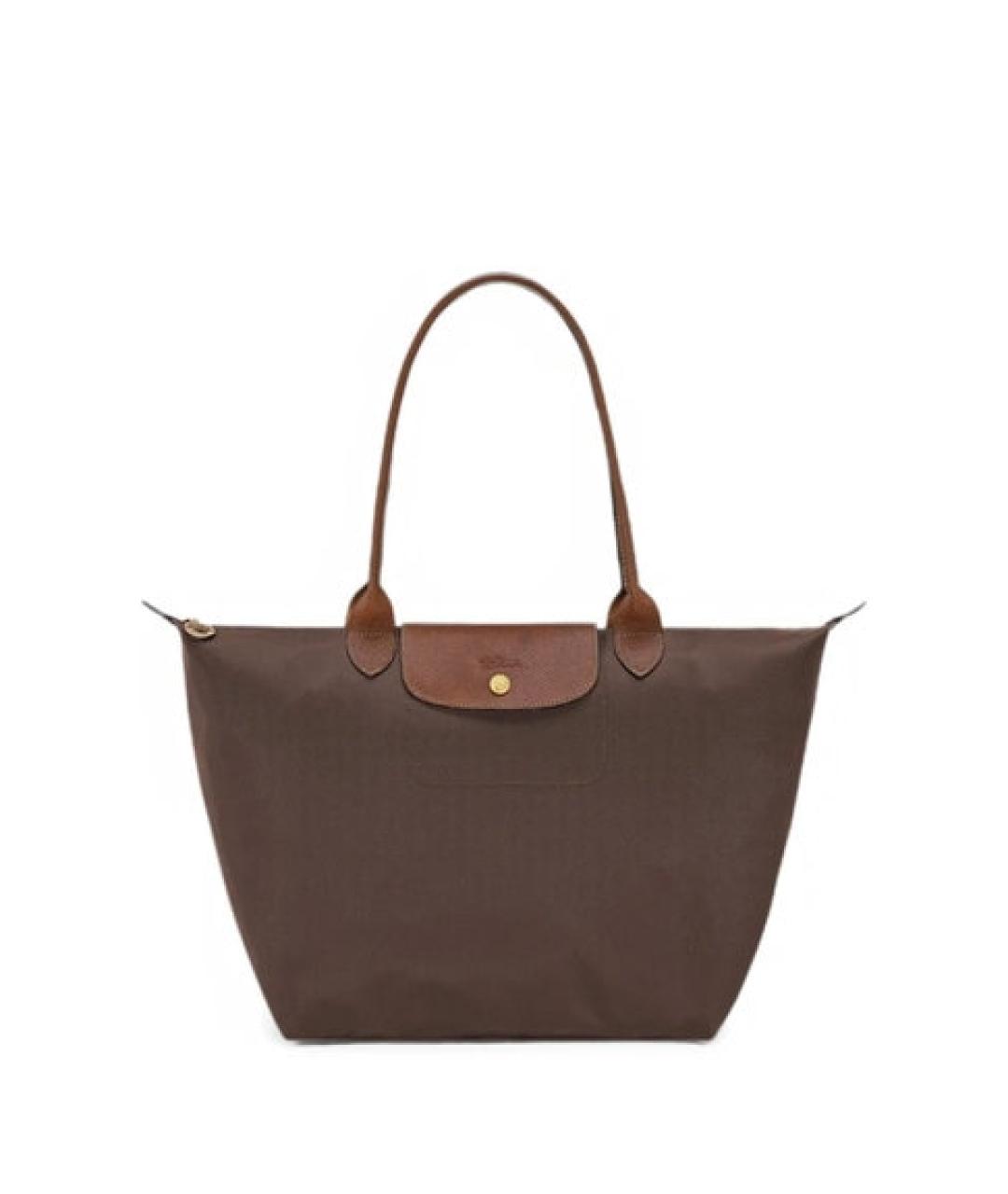 LONGCHAMP Коричневая нейлоновая сумка тоут, фото 1