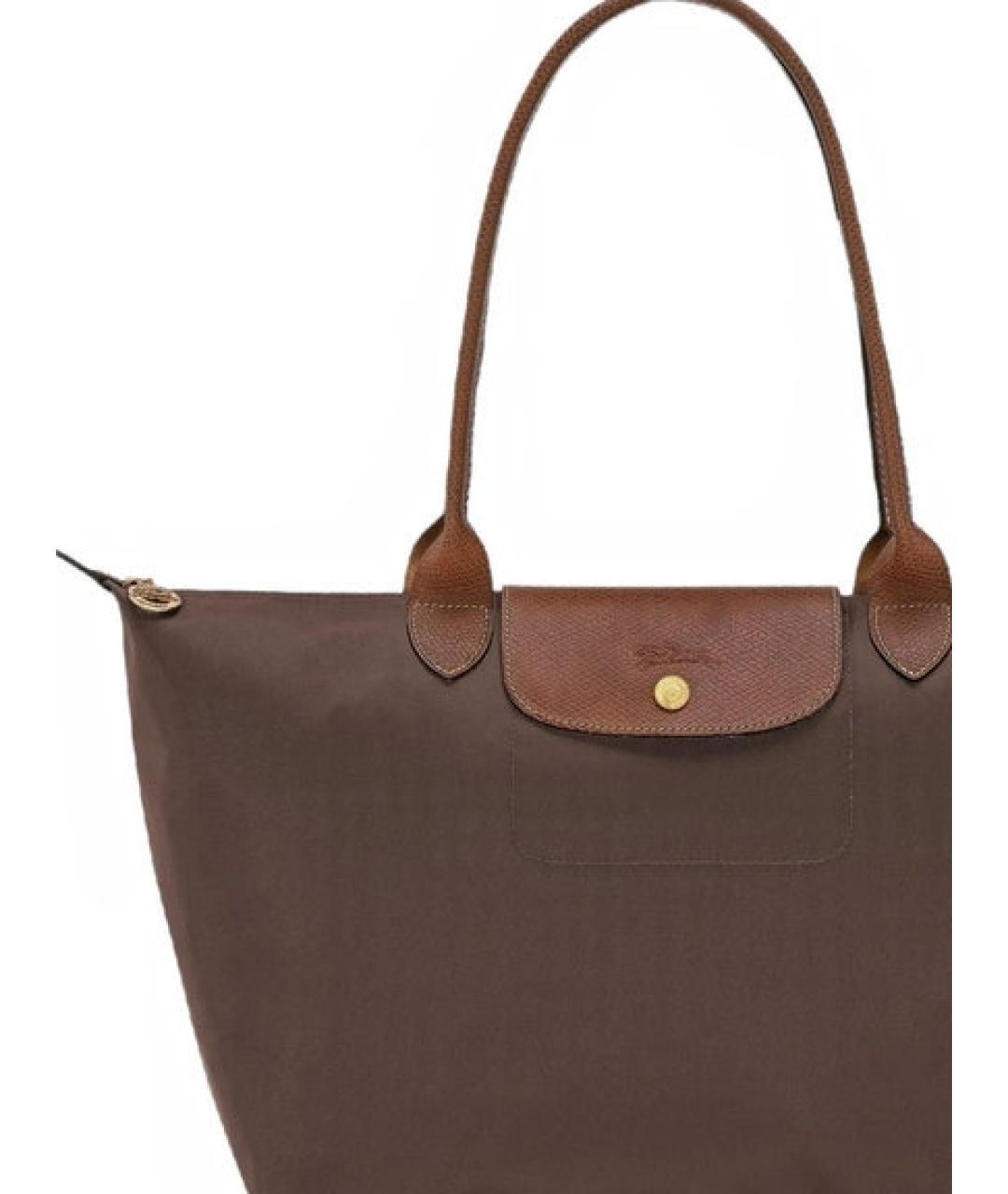 LONGCHAMP Коричневая нейлоновая сумка тоут, фото 3