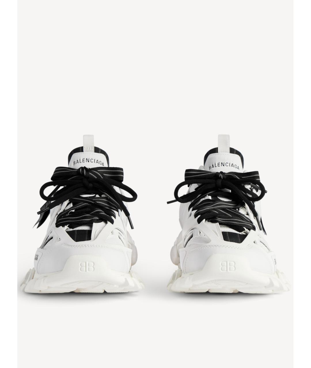 BALENCIAGA Белые синтетические низкие кроссовки / кеды, фото 4