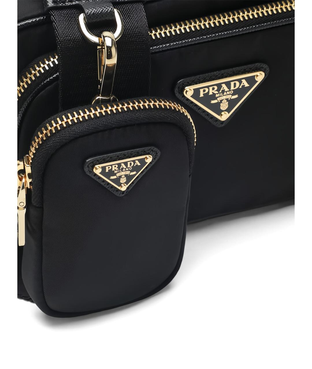 PRADA Черная нейлоновая сумка через плечо, фото 5