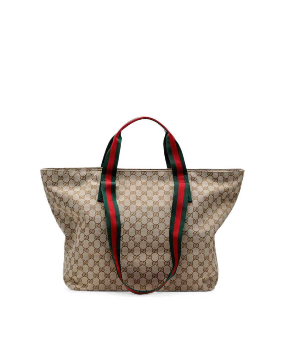 GUCCI Бежевая жаккардовая сумка тоут, фото 4
