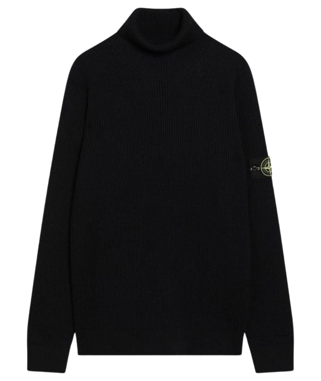 STONE ISLAND Черный шерстяной джемпер / свитер, фото 1