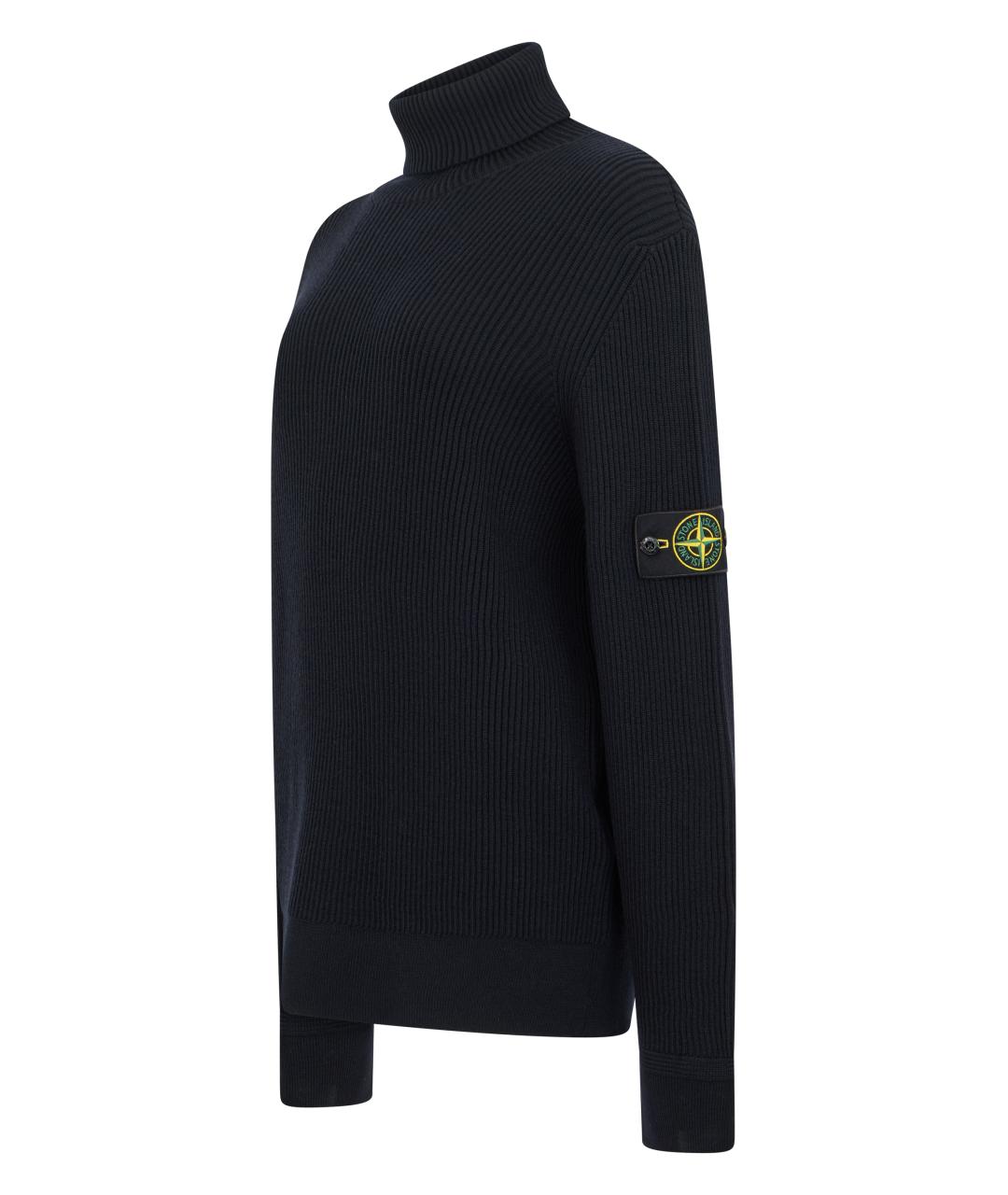 STONE ISLAND Черный шерстяной джемпер / свитер, фото 3