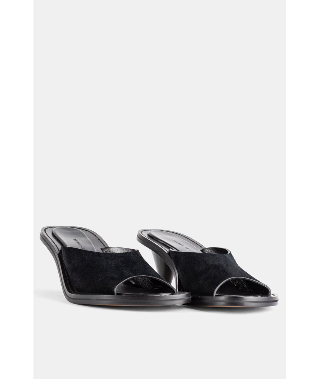 PHOEBE PHILO Черные замшевые мюли, фото 3
