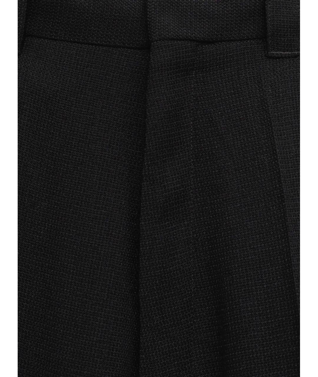 PHOEBE PHILO Черные хлопковые прямые брюки, фото 3