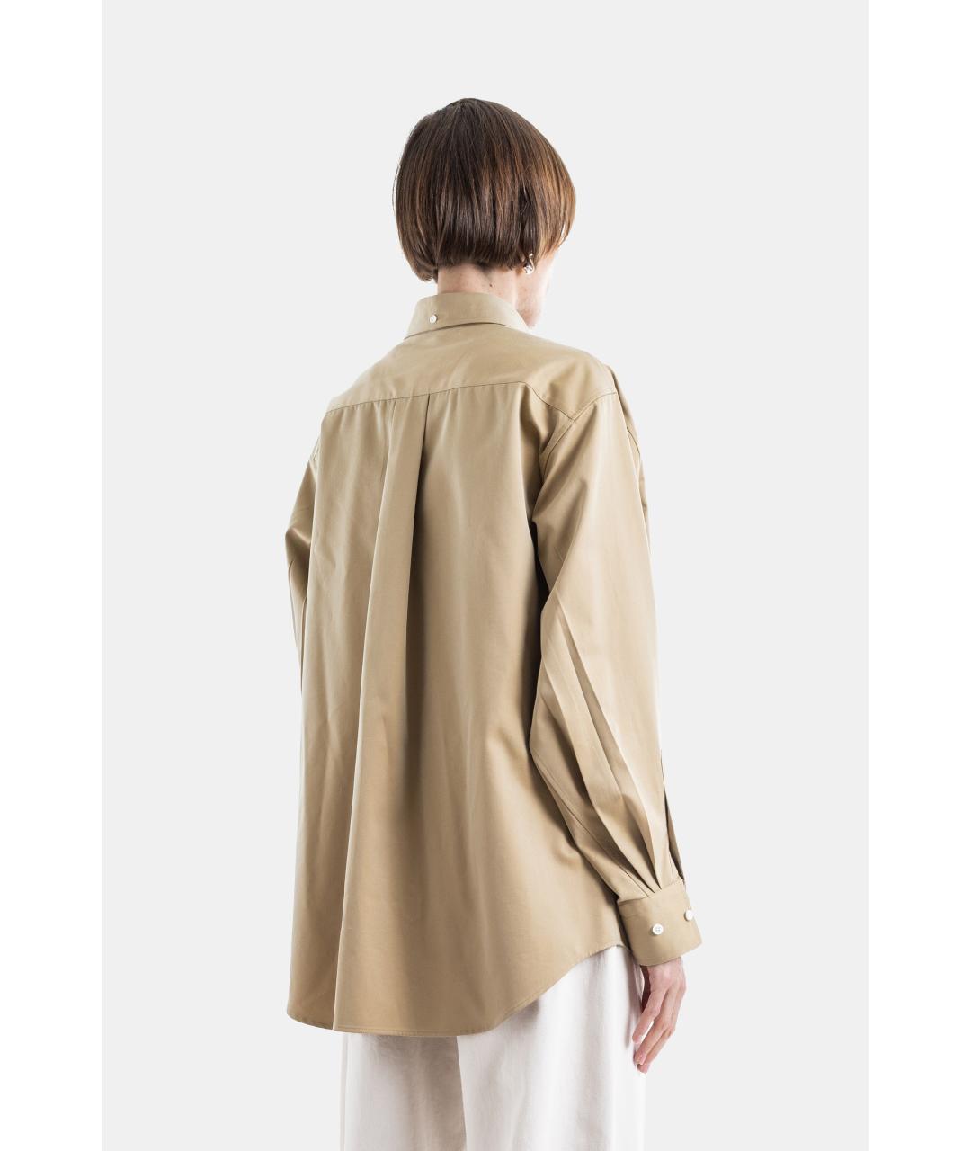 PHOEBE PHILO Бежевая хлопковая рубашка, фото 4