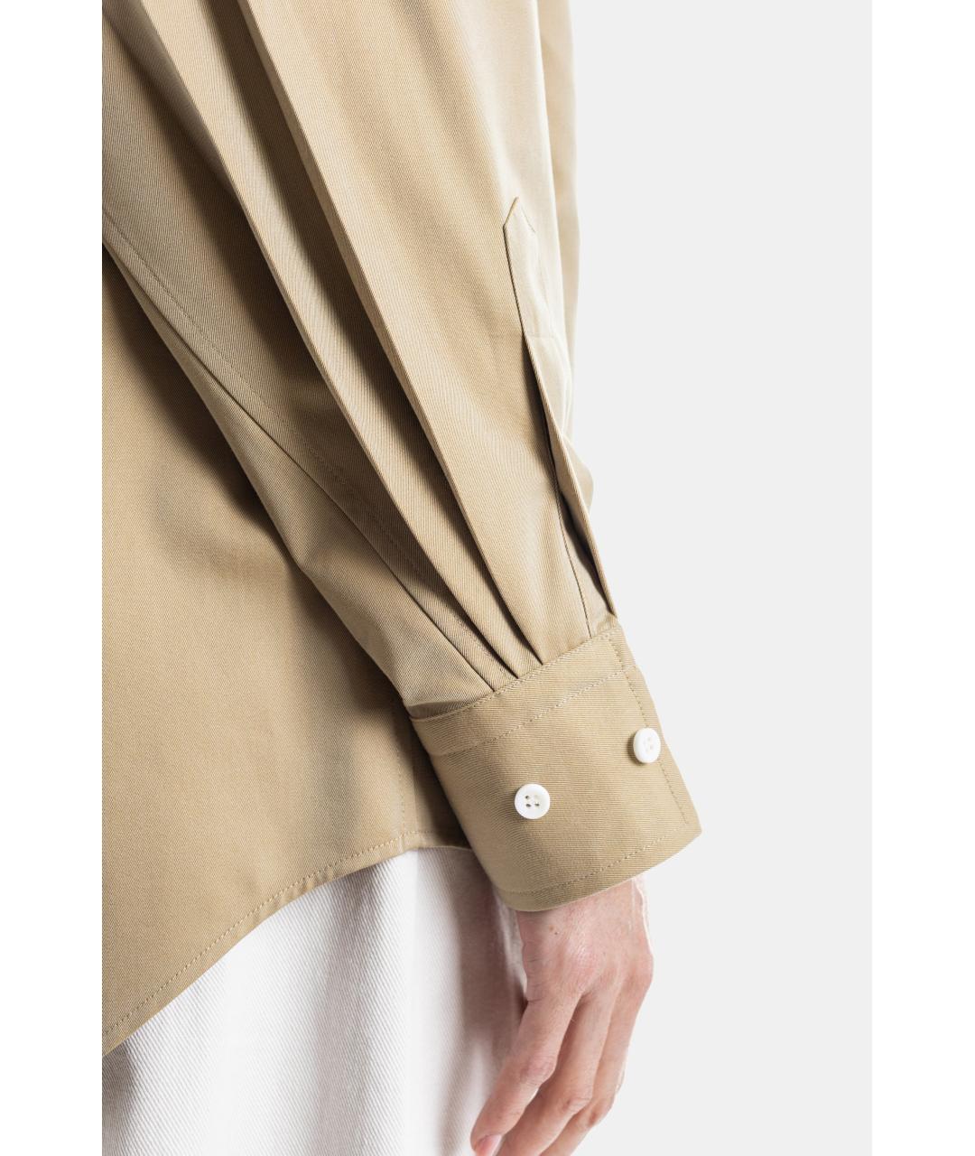 PHOEBE PHILO Бежевая хлопковая рубашка, фото 5