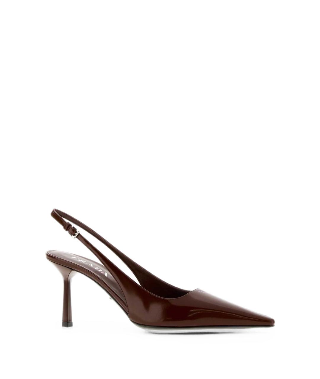 PRADA Коричневые туфли из лакированной кожи, фото 2