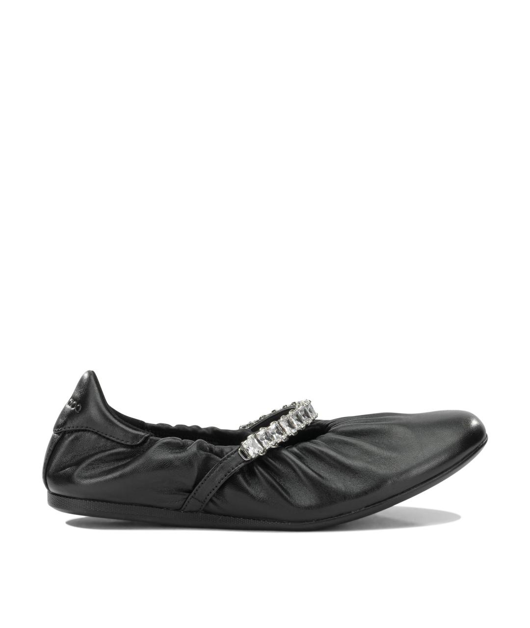 JIMMY CHOO Черные кожаные балетки, фото 1