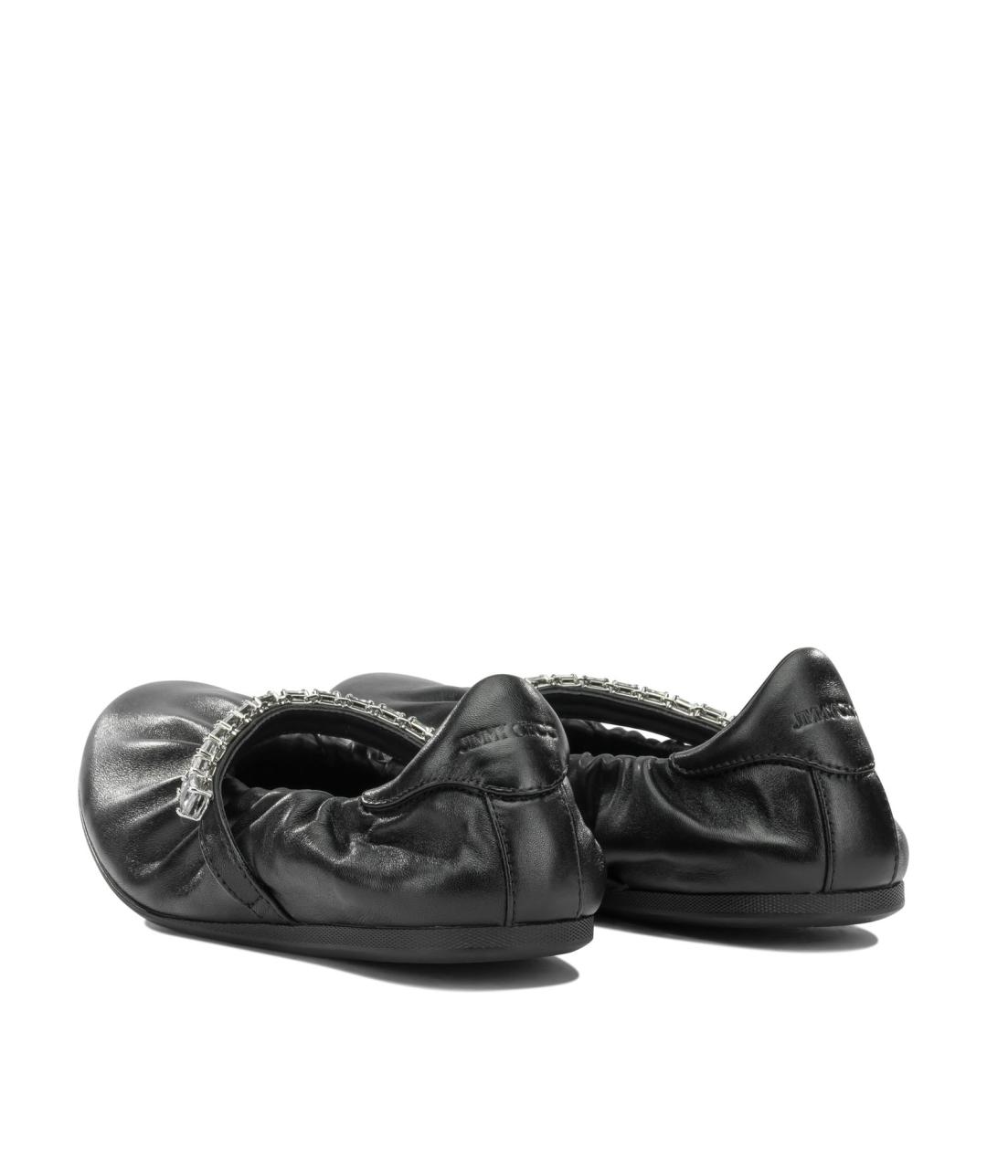 JIMMY CHOO Черные кожаные балетки, фото 4