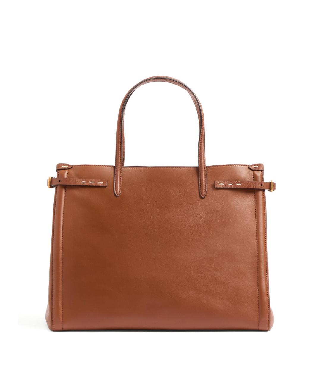 VALENTINO Коричневая кожаная сумка тоут, фото 3