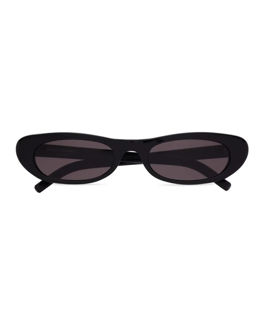 SAINT LAURENT Черные пластиковые солнцезащитные очки, фото 1