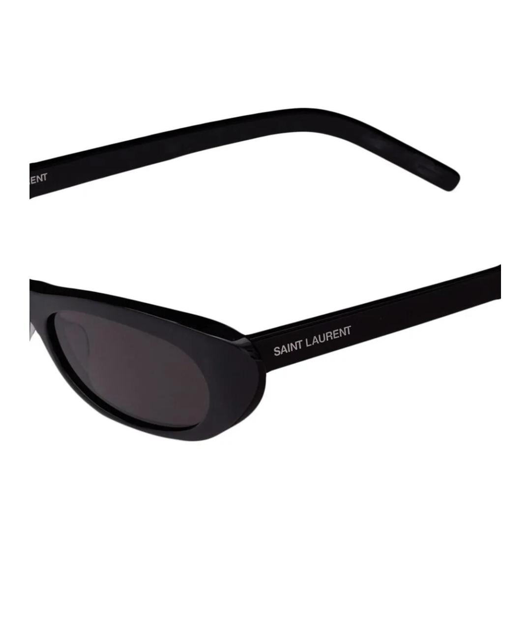 SAINT LAURENT Черные пластиковые солнцезащитные очки, фото 3