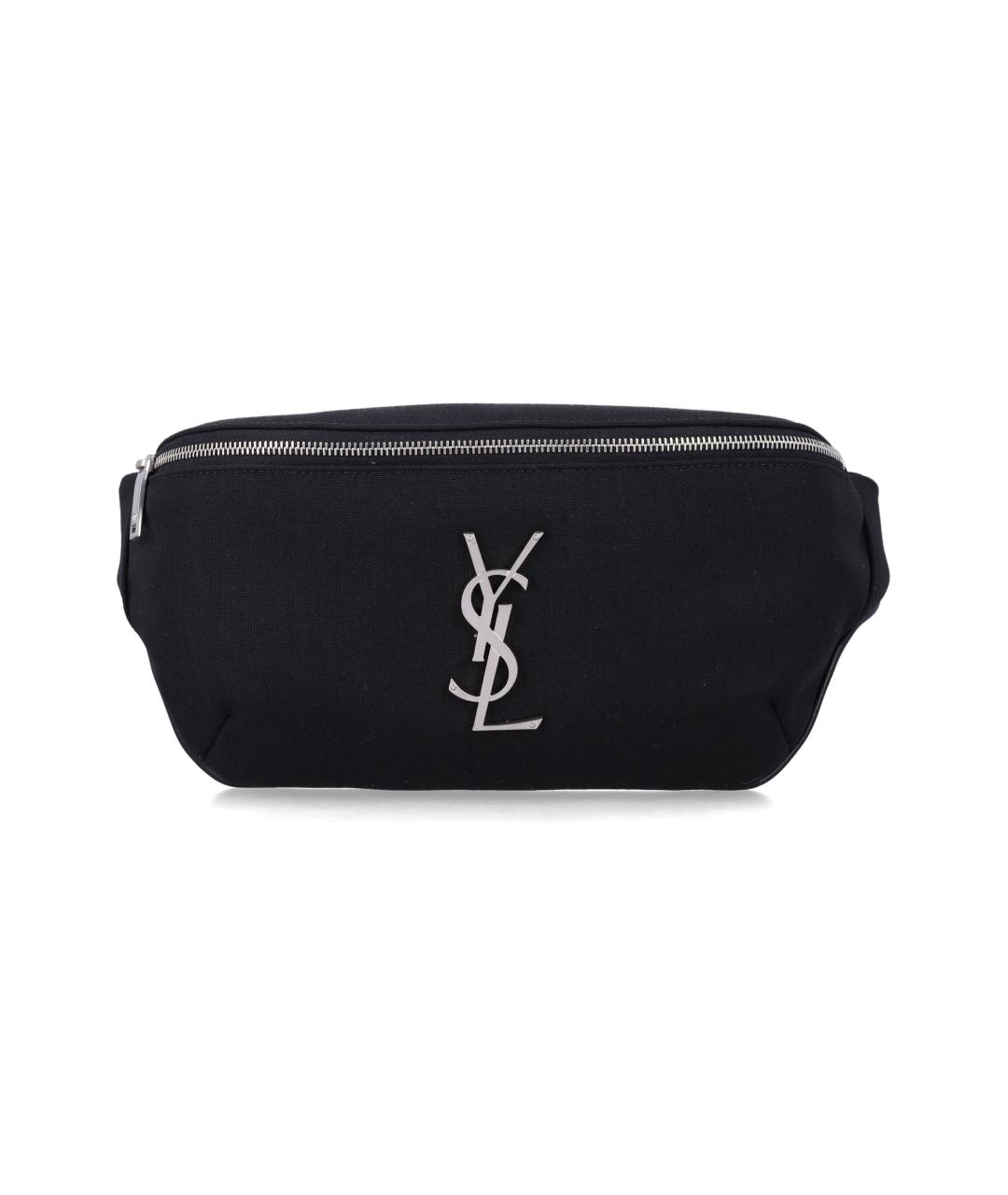 SAINT LAURENT Черная канва поясная сумка, фото 1