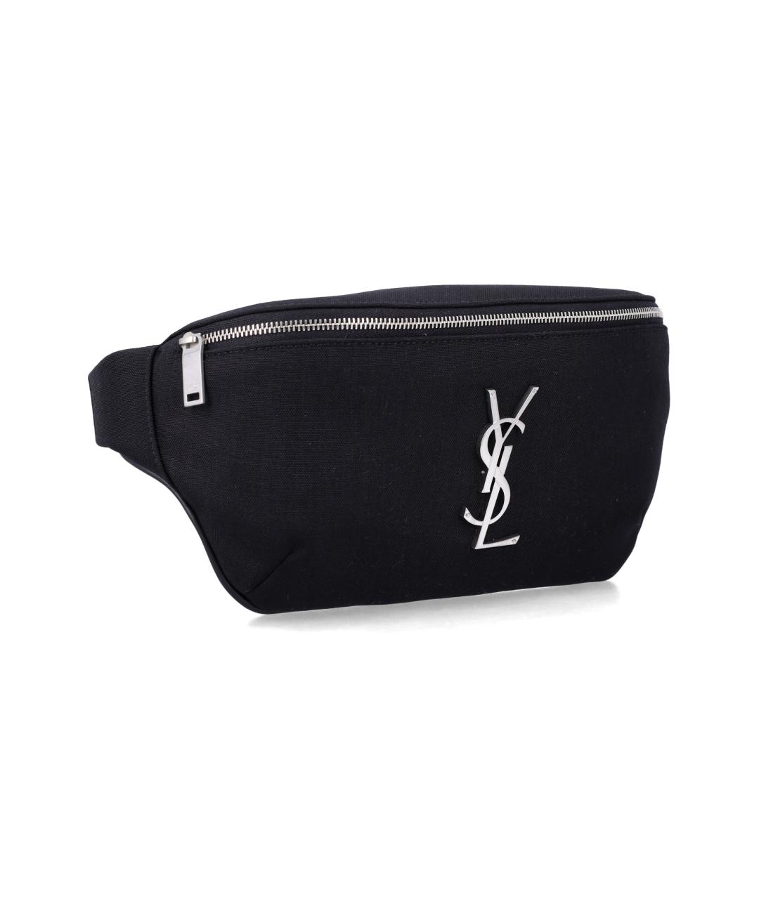 SAINT LAURENT Черная канва поясная сумка, фото 2