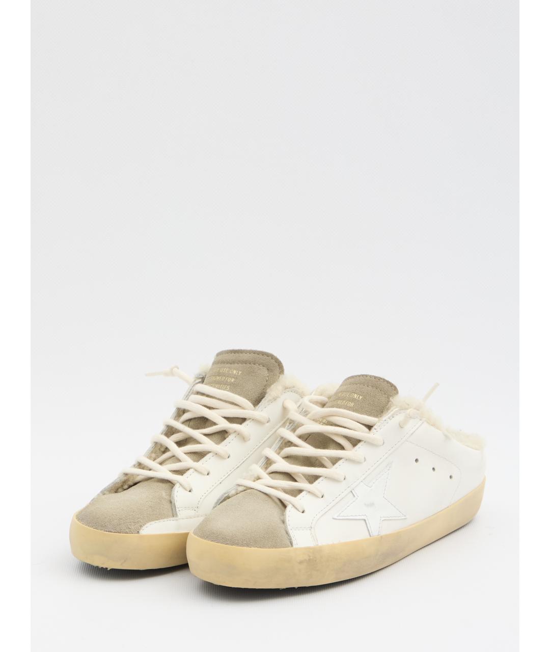 GOLDEN GOOSE Белые кожаные кеды, фото 2