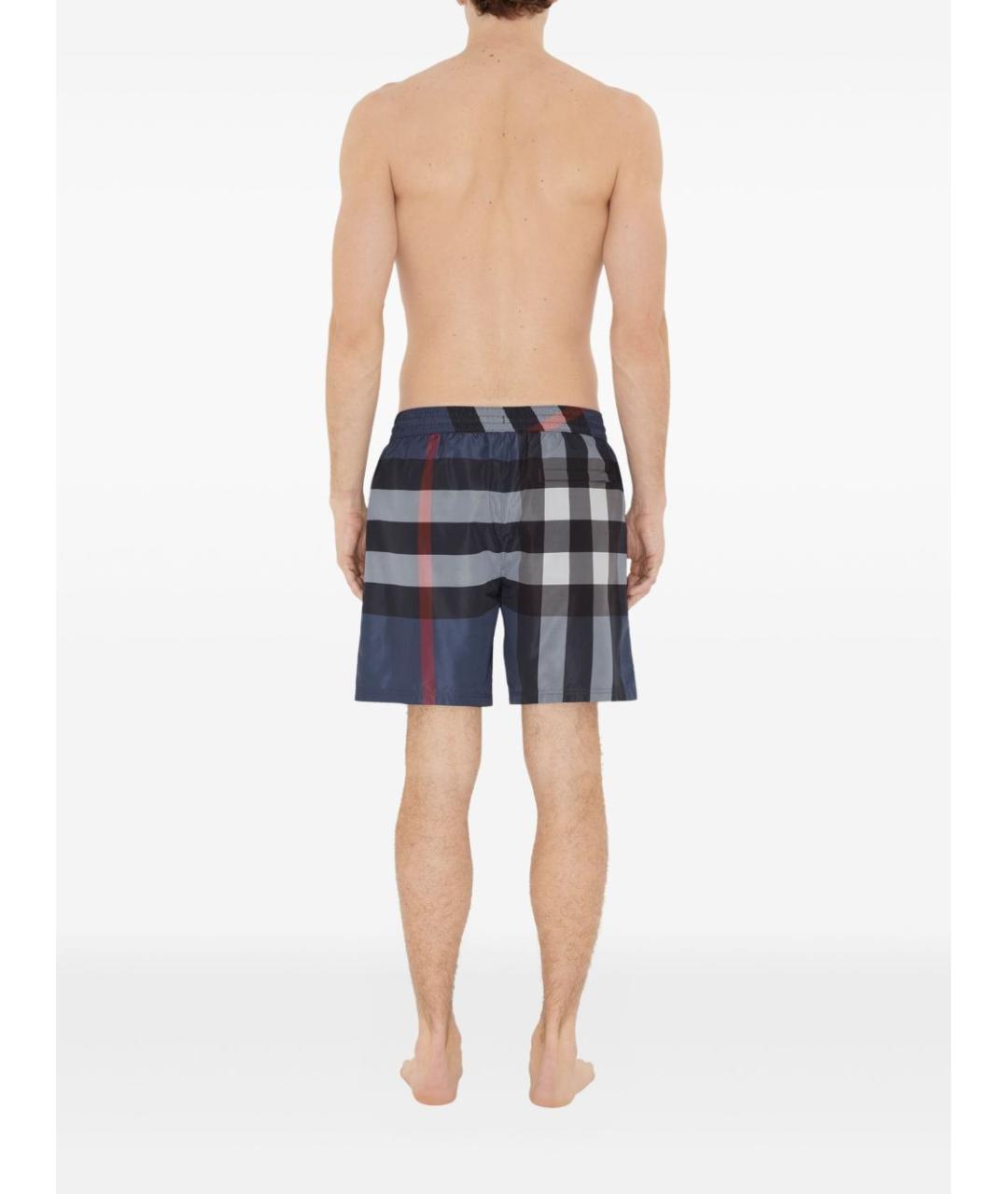 BURBERRY Синие полиэстеровые шорты, фото 4