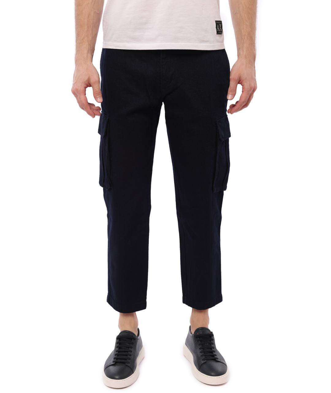 ARMANI EXCHANGE Темно-синие повседневные брюки, фото 1