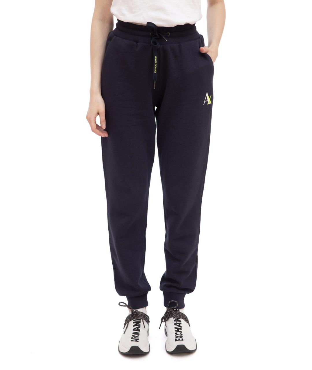 ARMANI EXCHANGE Темно-синие прямые брюки, фото 1