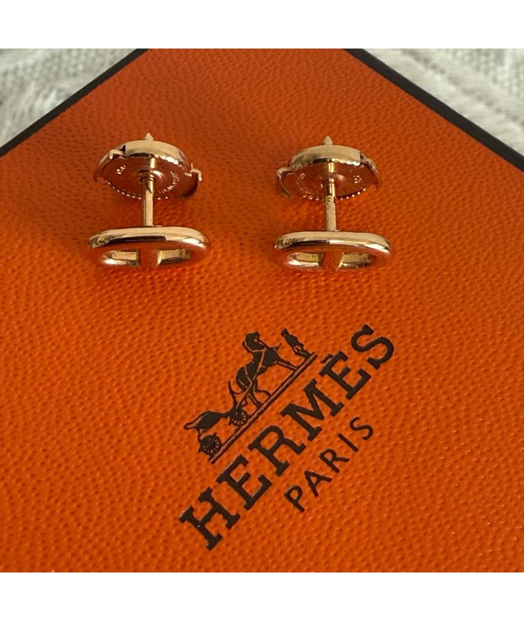 HERMES Золотые серьги из розового золота, фото 2