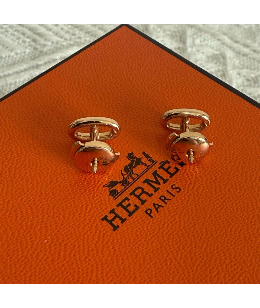HERMES Золотые серьги из розового золота, фото 3