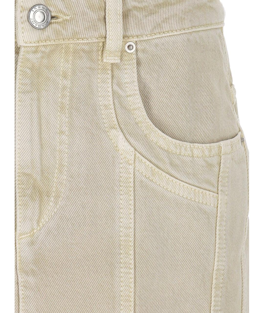ISABEL MARANT ETOILE Бежевая хлопковая юбка мини, фото 2