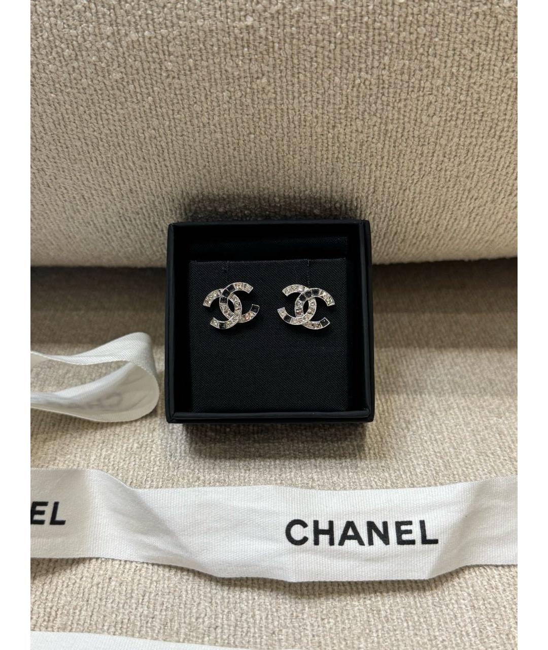 CHANEL Серебряные серьги, фото 3