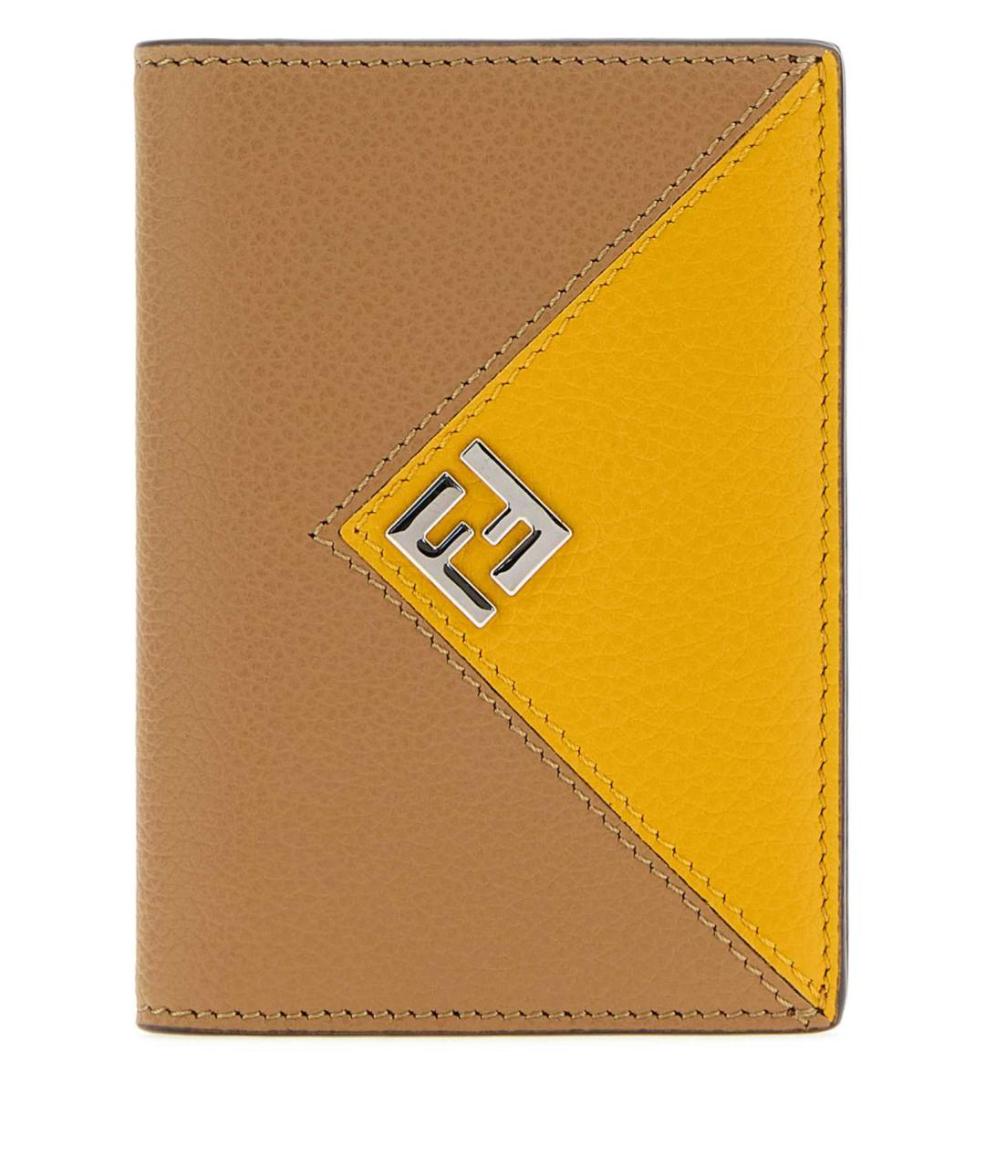 FENDI Бежевый кожаный кошелек, фото 1