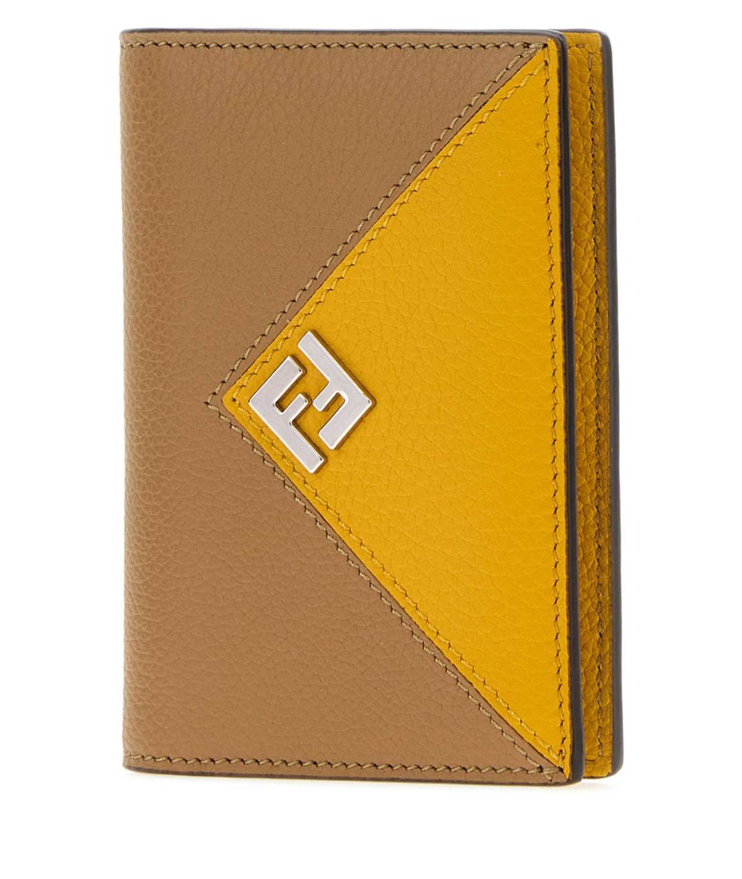 FENDI Бежевый кожаный кошелек, фото 2