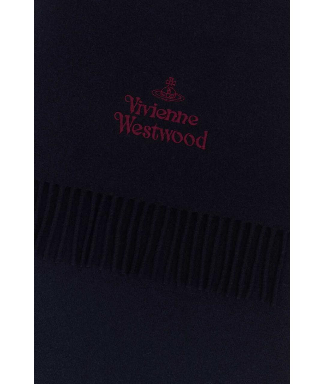 VIVIENNE WESTWOOD Синий шерстяной шарф, фото 2