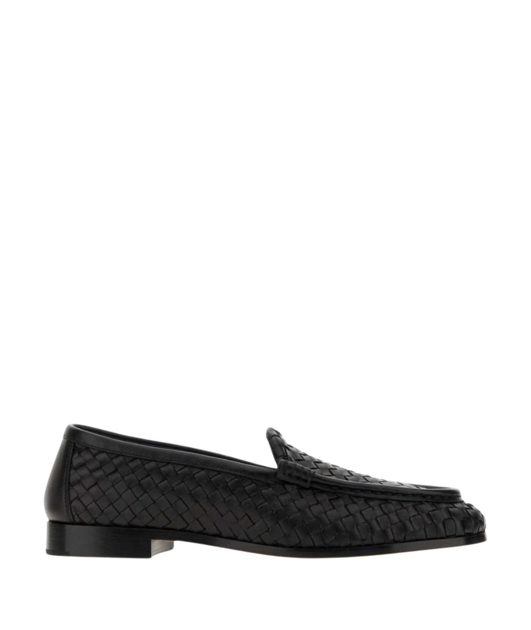 BOTTEGA VENETA Черные кожаные лоферы, фото 1