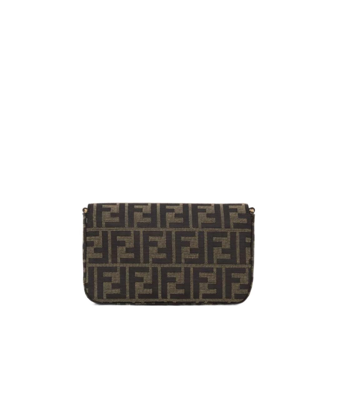 FENDI Коричневая тканевая сумка через плечо, фото 3