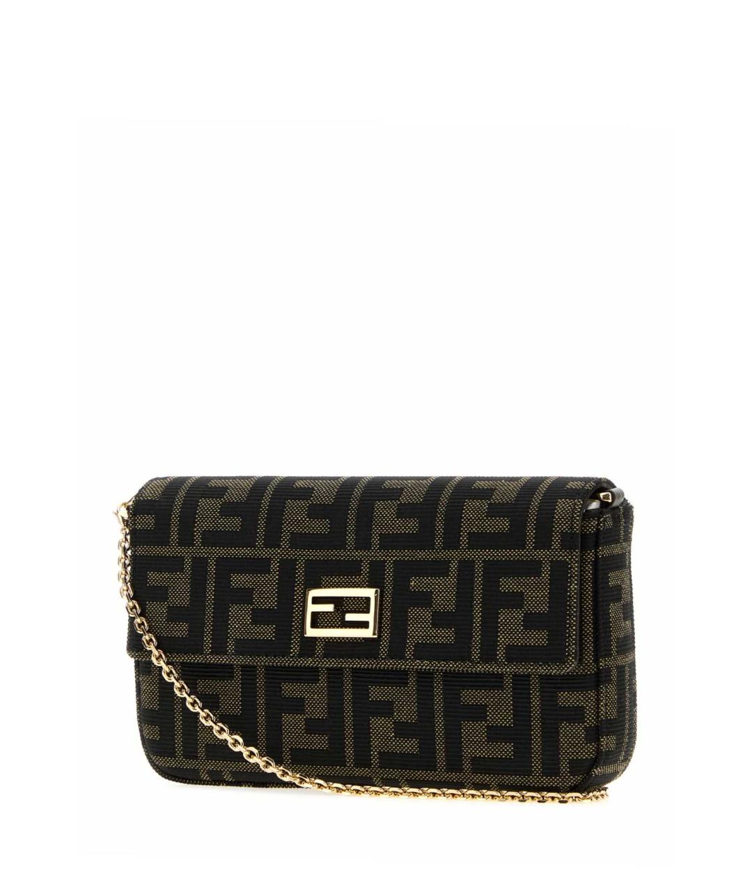 FENDI Коричневая тканевая сумка через плечо, фото 2