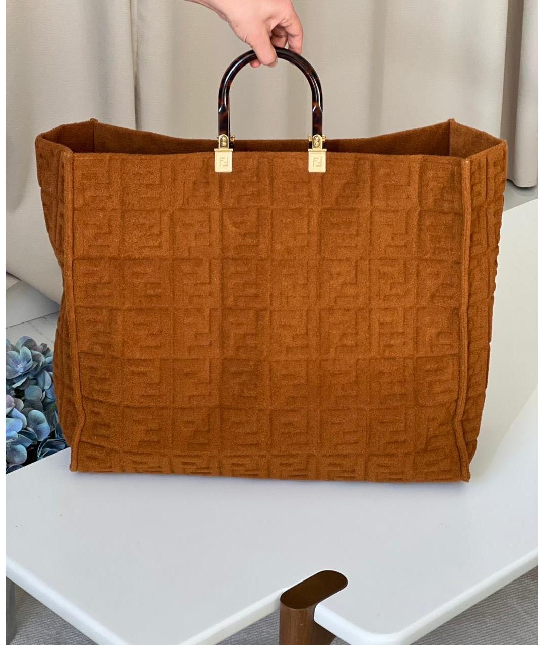 FENDI Коричневая сумка тоут, фото 2