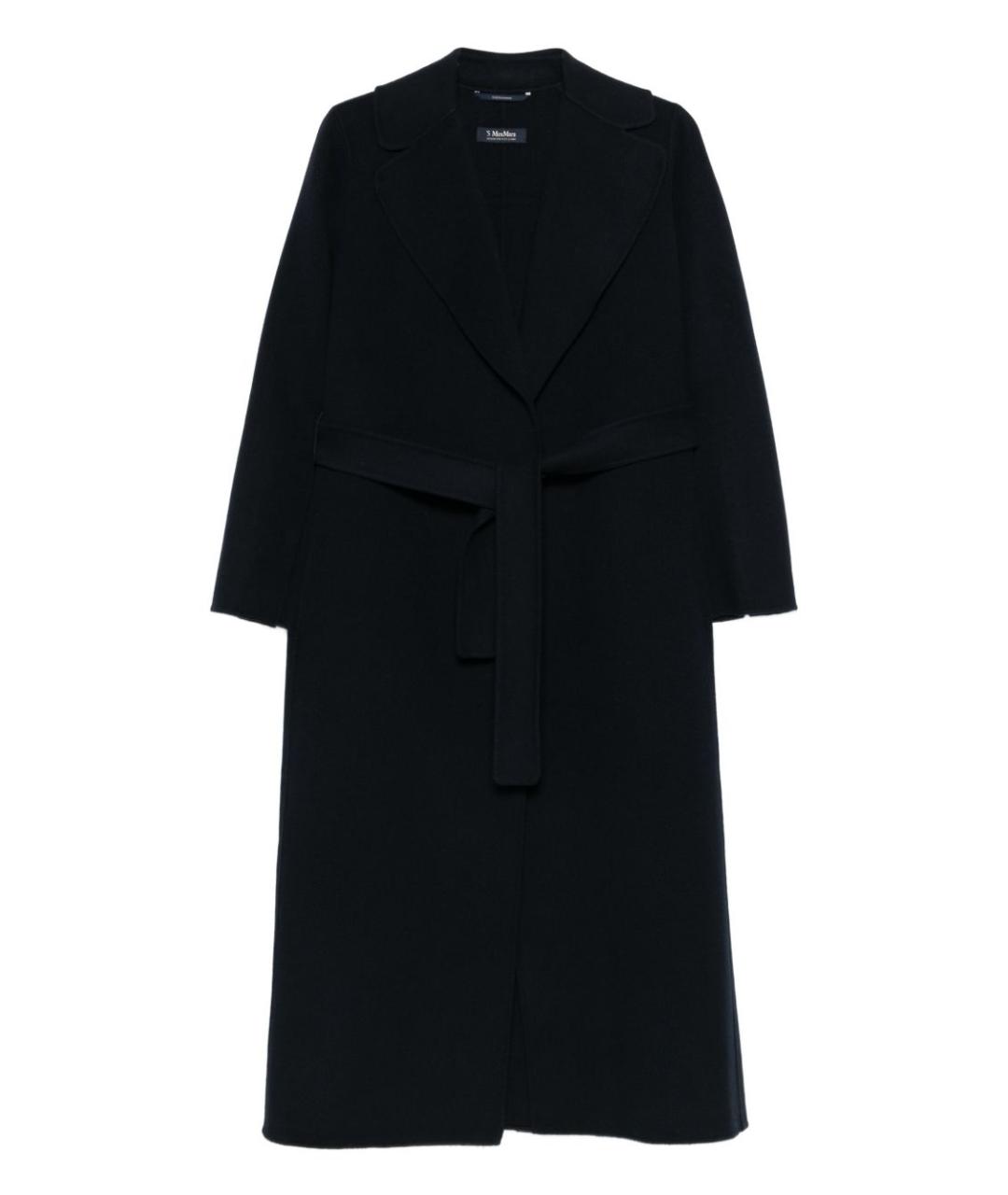 'S MAX MARA Темно-синее шерстяное пальто, фото 1