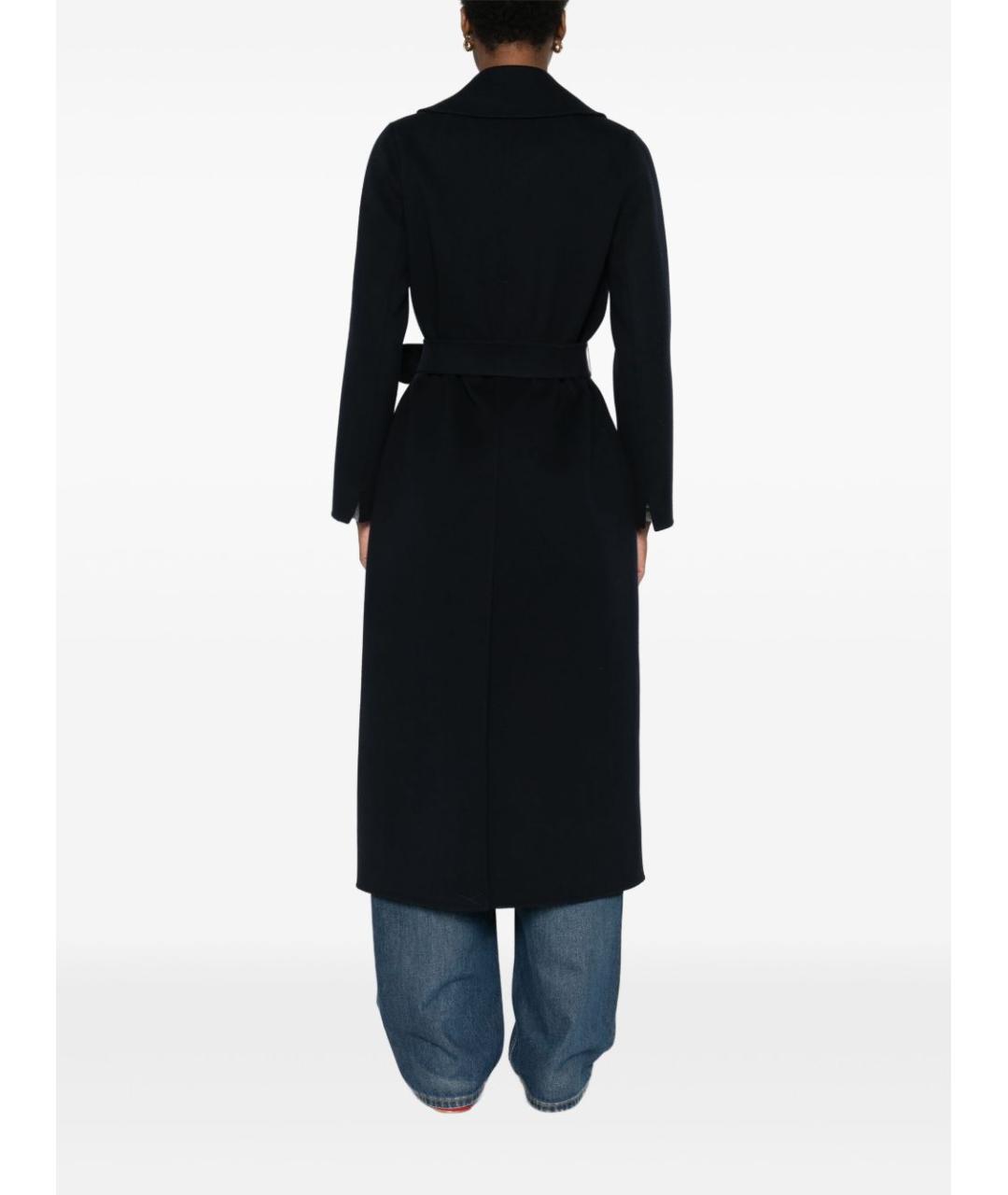 'S MAX MARA Темно-синее шерстяное пальто, фото 5