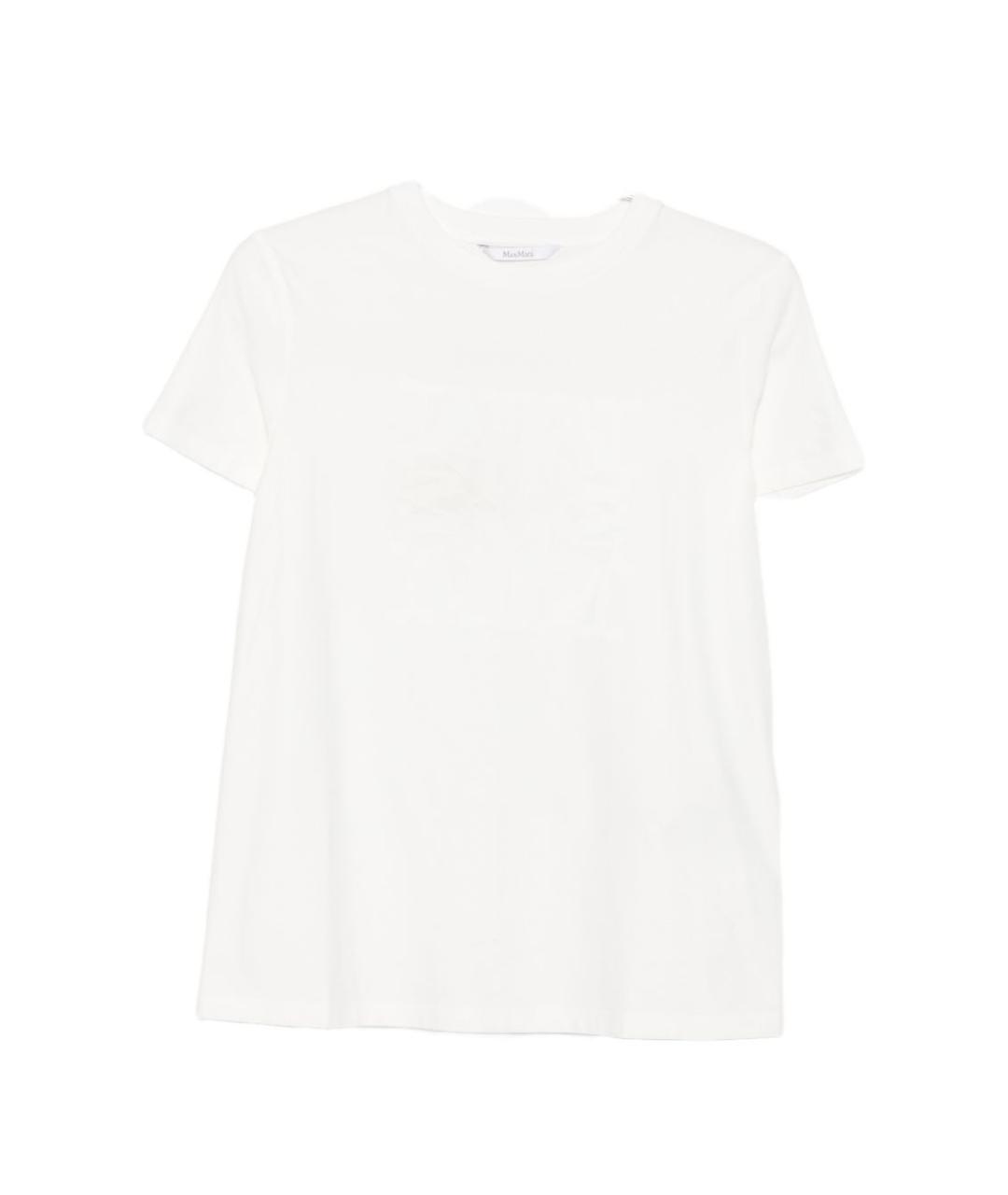 MAX MARA Белая хлопковая футболка, фото 1
