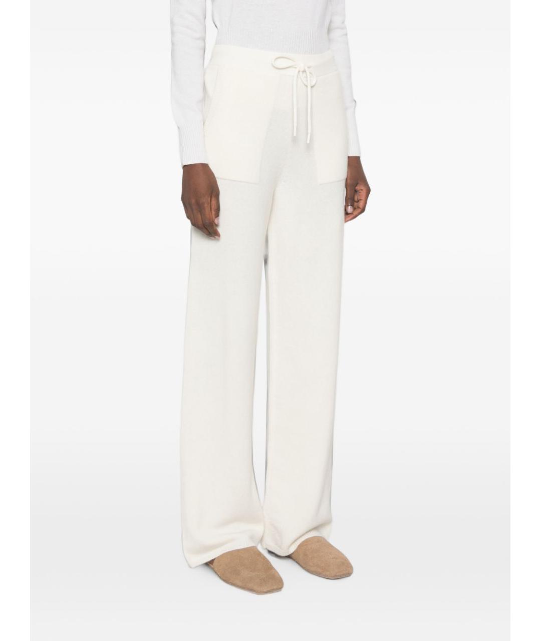 MAX MARA Белые кашемировые прямые брюки, фото 2