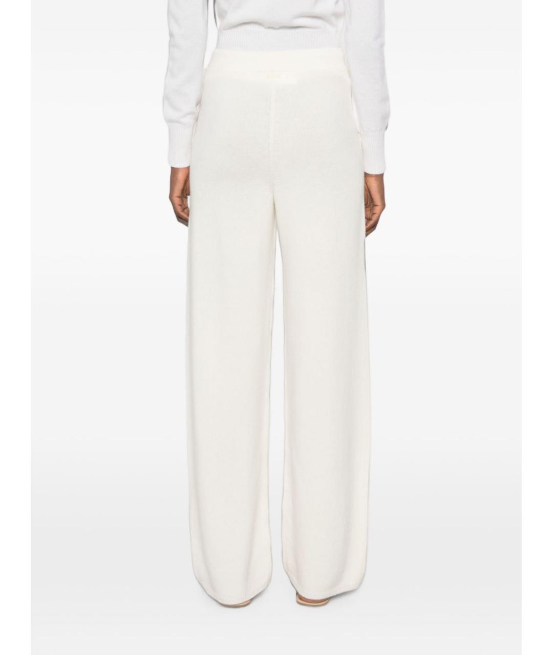 MAX MARA Белые кашемировые прямые брюки, фото 5