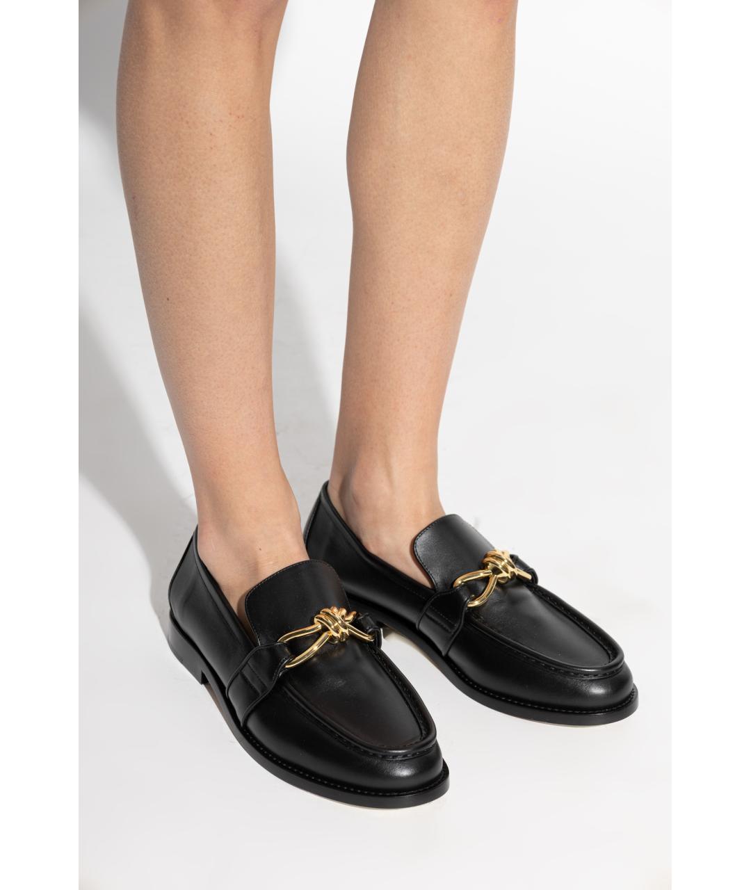 BOTTEGA VENETA Черные кожаные лоферы, фото 3