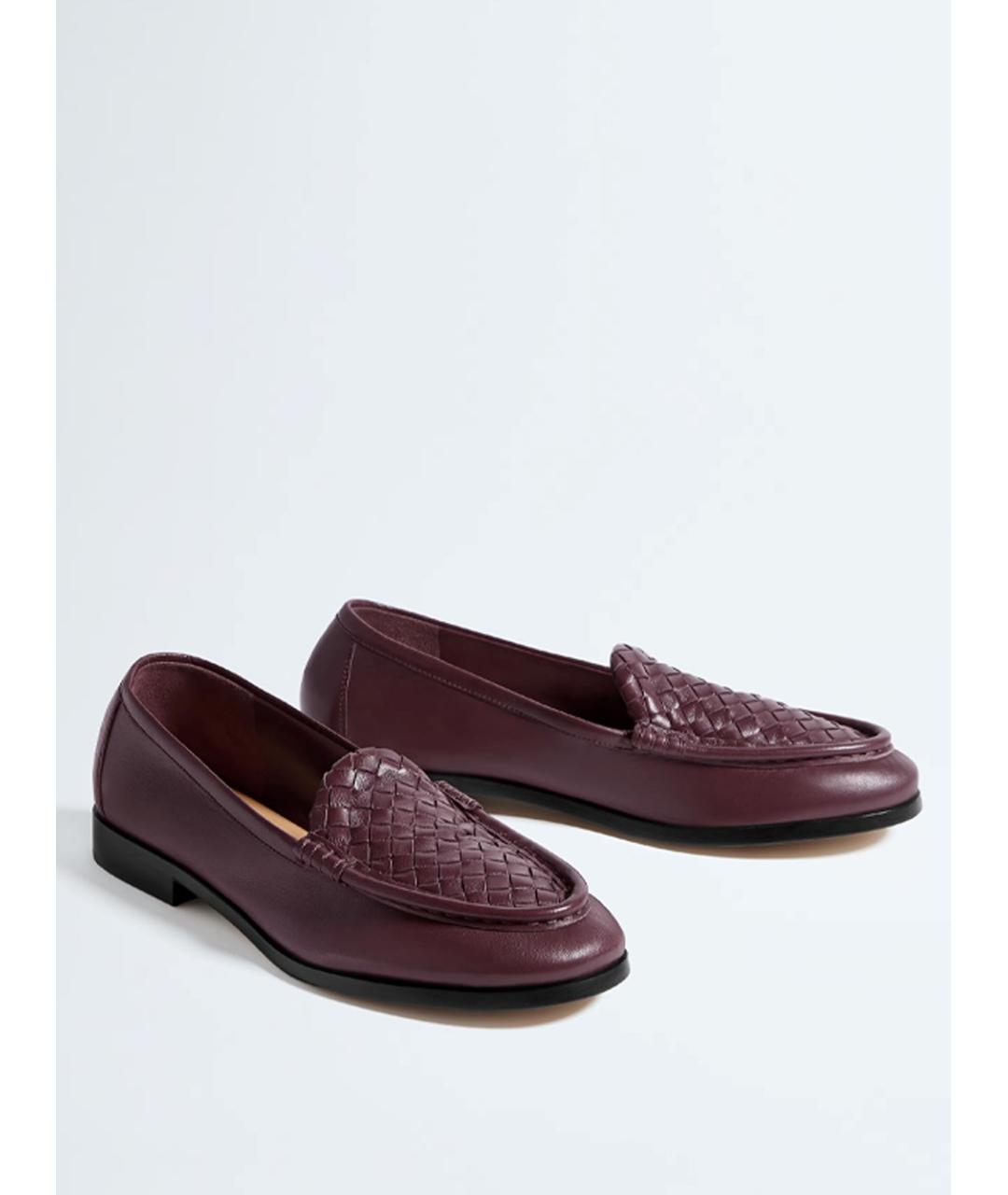 BOTTEGA VENETA Красные кожаные лоферы, фото 3