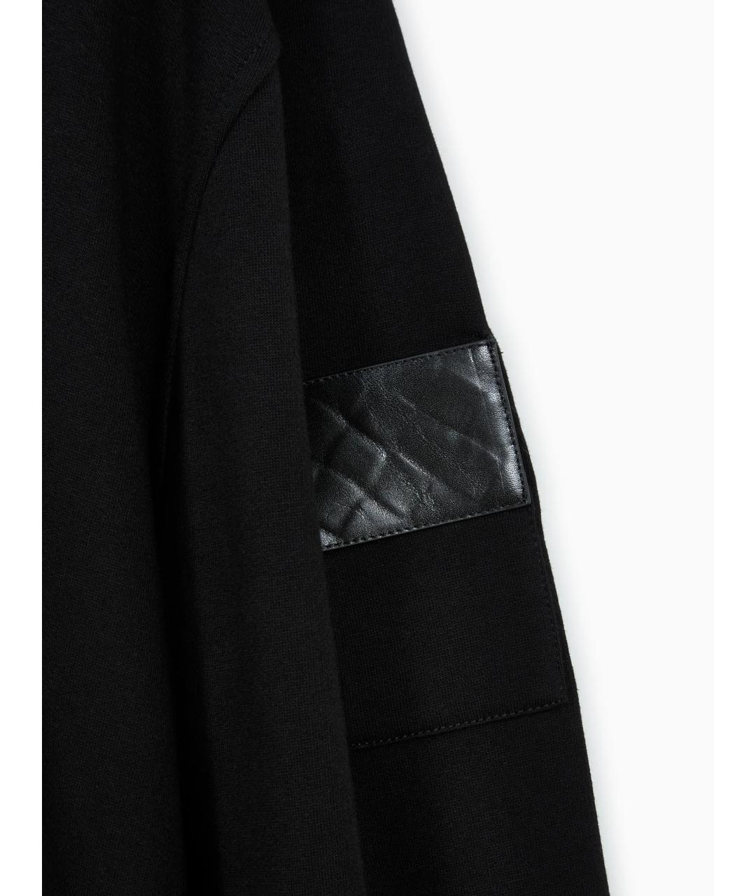BOTTEGA VENETA Черное хлопковое поло с длинным рукавом, фото 3