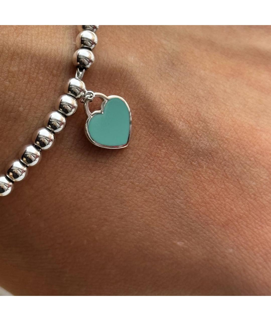 TIFFANY&CO Бирюзовый серебряный браслет, фото 6