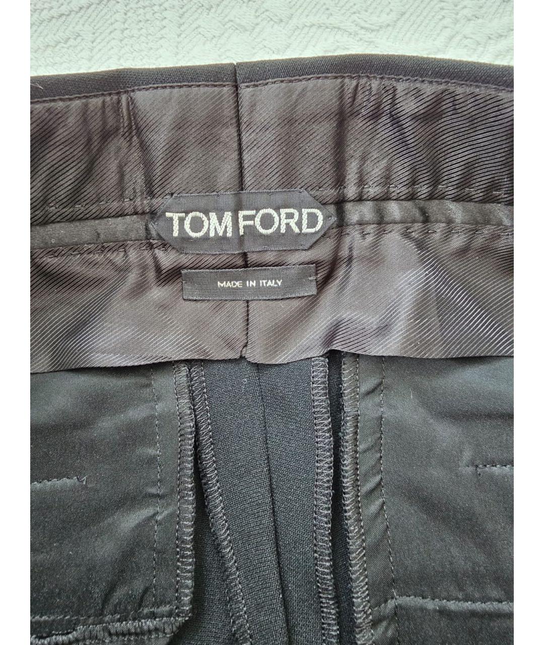 TOM FORD Черные прямые брюки, фото 3