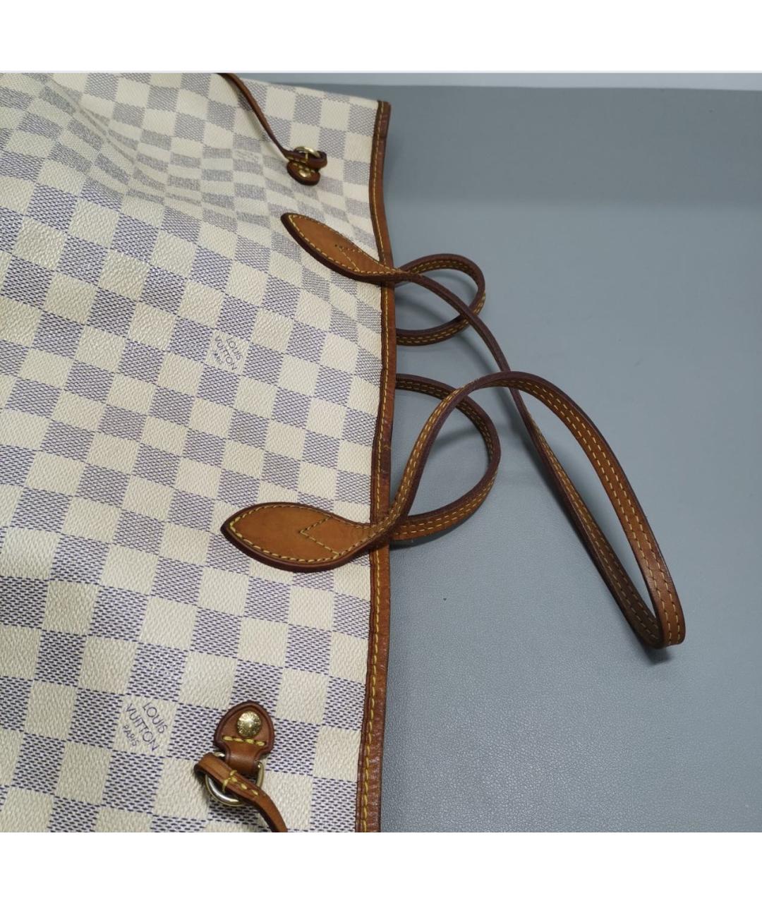 LOUIS VUITTON Белая канва сумка тоут, фото 6