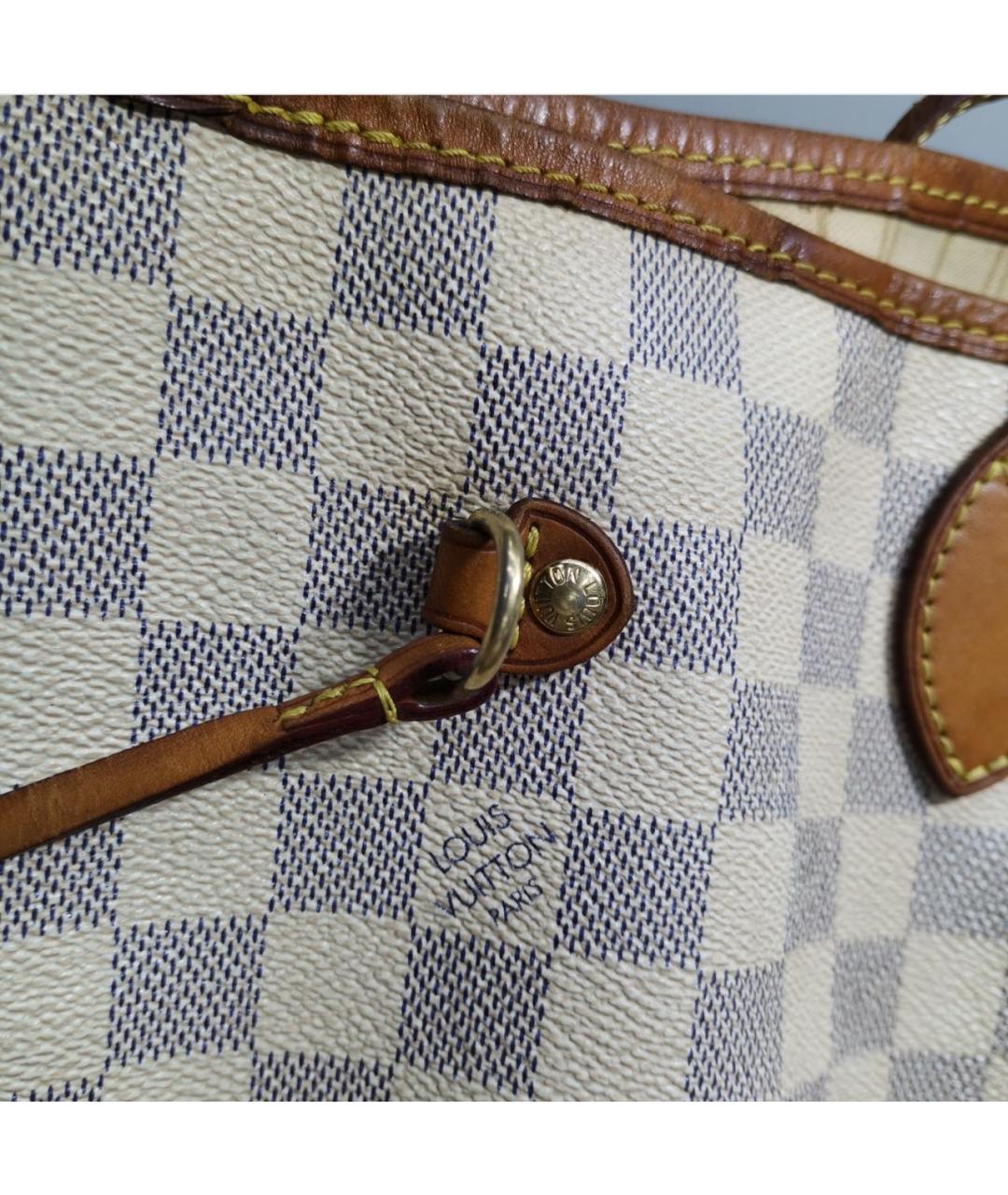 LOUIS VUITTON Белая канва сумка тоут, фото 7