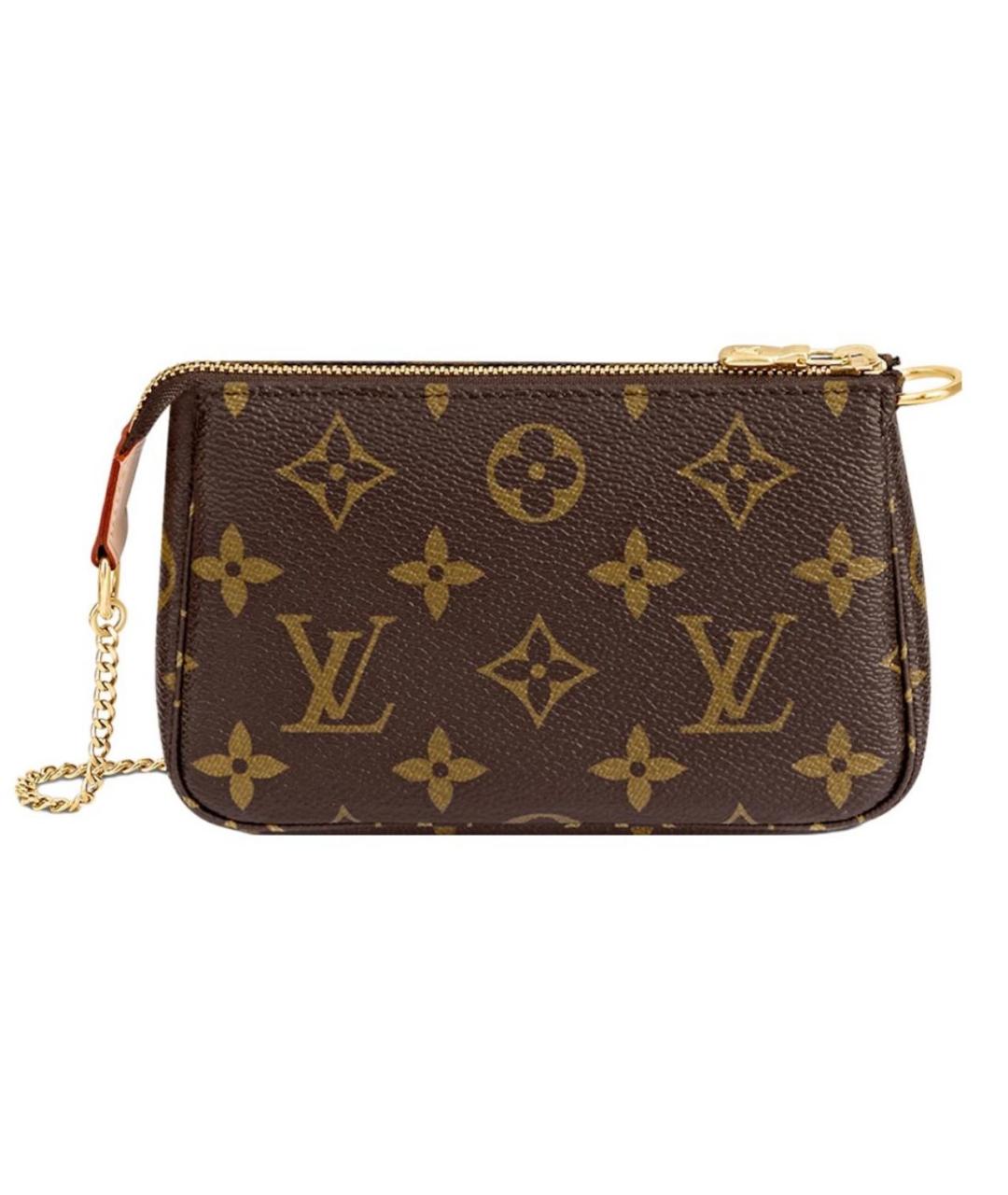 LOUIS VUITTON Коричневая сумка с короткими ручками из искусственной кожи, фото 9