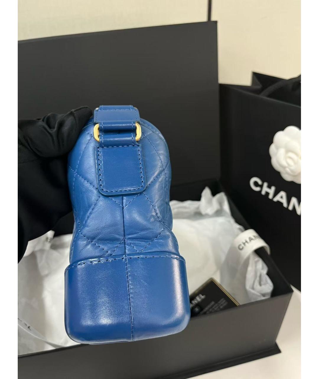 CHANEL Голубая сумка через плечо, фото 4