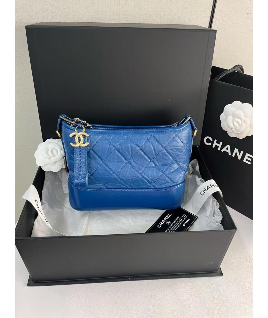 CHANEL Голубая сумка через плечо, фото 2